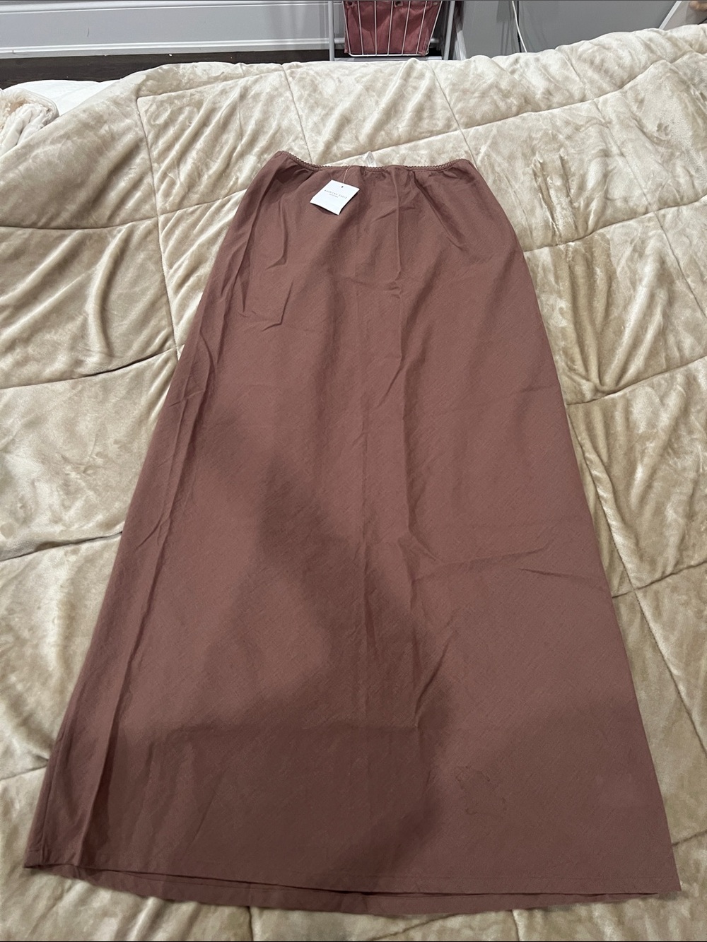 American Eagle Outfitters Maxi Skirt in Warm Brown
